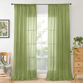 BGment Olive Green Linen Curtains by BGment
