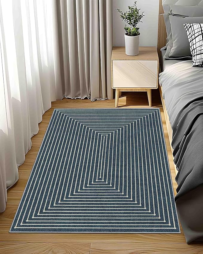 Latte&Fog 3x5 Entryway Rug Indoor, Modern Abstract Washable Area Rug, Boho Non - Image 2