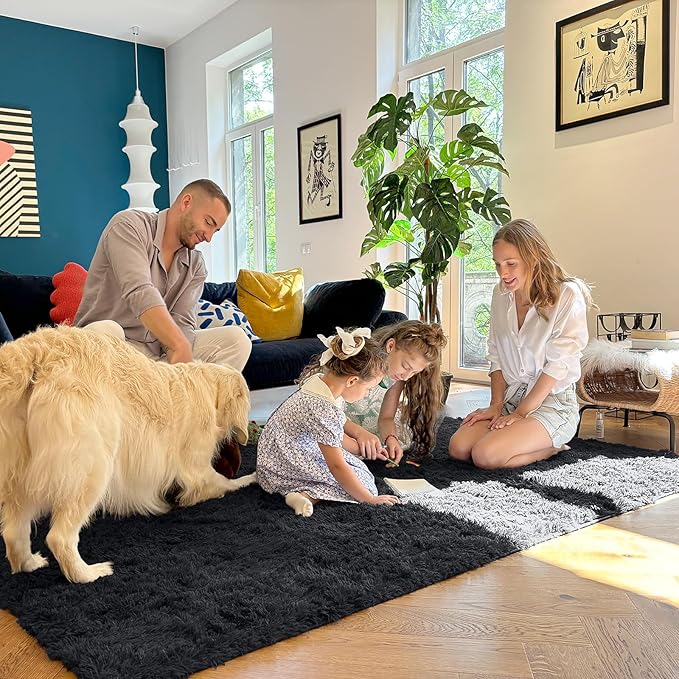 OLANLY 3x4 Machine Washable Accent Rug, Soft Fluffy Shaggy Area Rug - Image 7