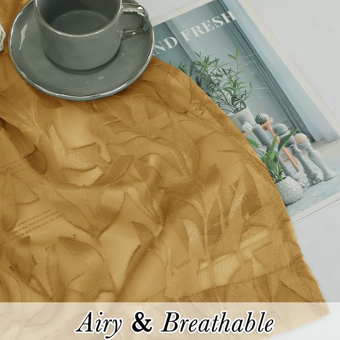Lecloud Leia Dark Gold Sheer Valance - Image 7