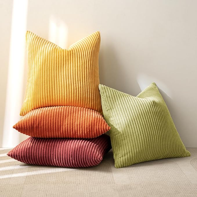 MIULEE Decorative Throw Pillow Covers 18x18 Inch Set of 4, Vibrant Cushion - Image 6