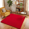 Amearea 4x4 Square Area Rugs for Bedroom Living Room, Modern Red Thickened by AmeareaDirect
