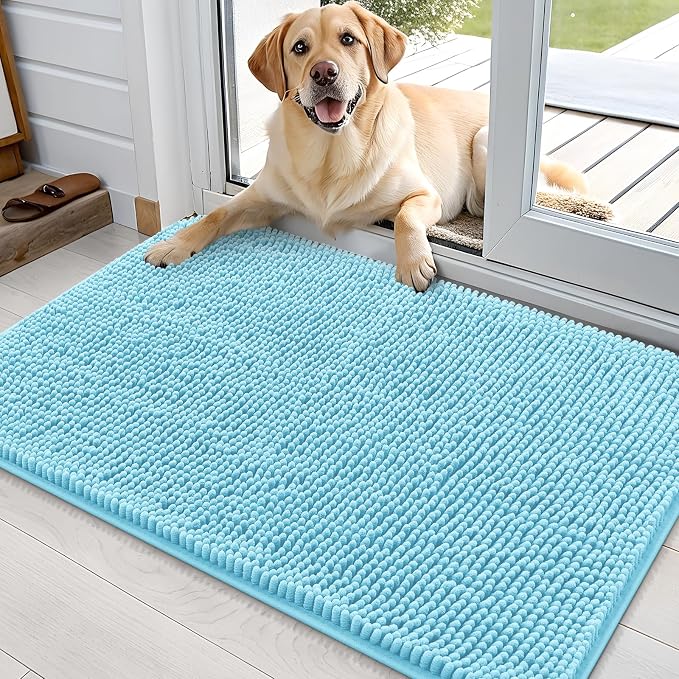 OLANLY Dog Door Mat for Muddy Paws 36x24, Absorbs Moisture and Dirt, Absorbent by OLANLY