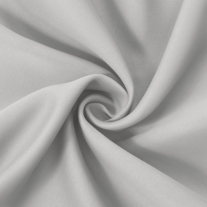 LEMOMO Light Grey Blackout Curtains 42 x 63 Inch Length/Set of 2 Curtain - Image 6