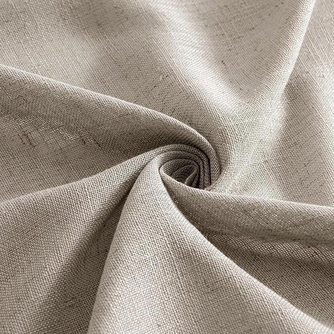 MIULEE Burlywood Birch Linen Curtains 96 Inches Long 2 Panels - Image 8