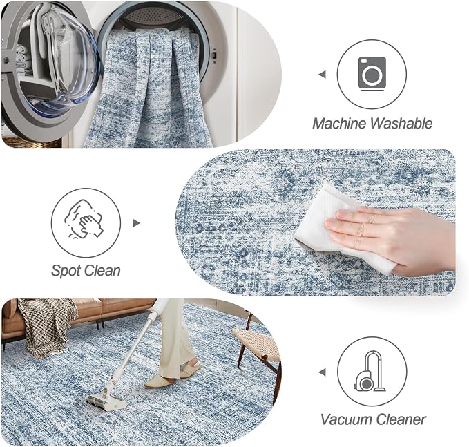 Washable Area Rug 8x10, Large Soft Rugs - Image 4