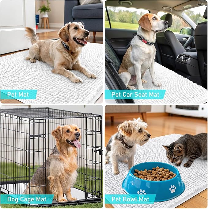 OLANLY Dog Door Mat for Muddy Paws 59x24, Absorbs Moisture and Dirt, Absorbent - Image 7