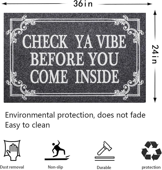 Front Door Door Mat Indoor Outdoor Entrance Doormat Rubber Welcome Door Mat - Image 3