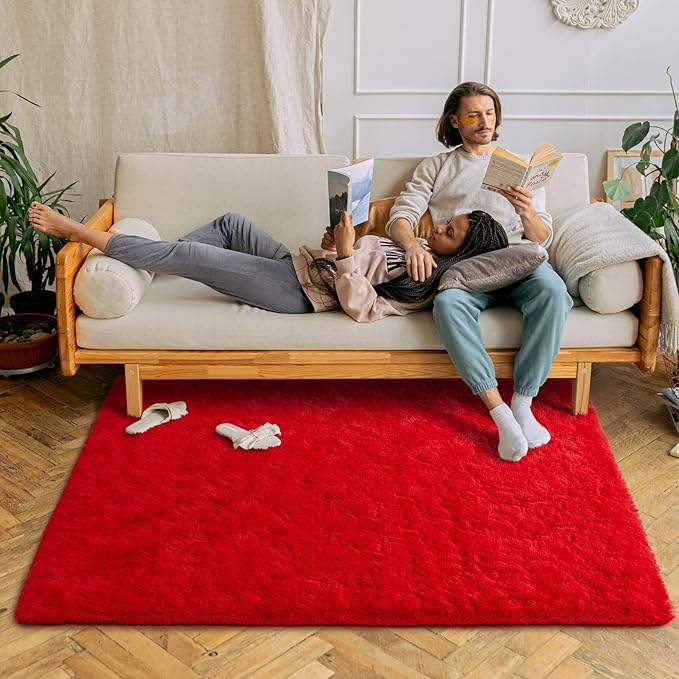 Chicrug Soft Area Rugs for Bedroom Living Room Plush Fluffy Rug 9x12 Feet - Image 2
