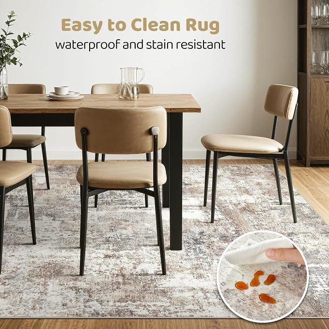 LOONGRUG 12x15 Area Rug Washable Large Neutral Modern Living Room Rugs | - Image 6