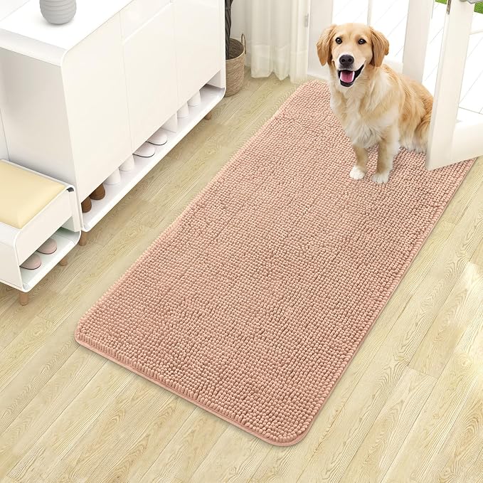 OLANLY Dog Door Mat for Muddy Paws 40x24, Absorbs Moisture and Dirt, Absorbent by OLANLY