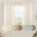 LAMIT Natural Linen Semi Sheer Curtains 63 Inch by LAMIT