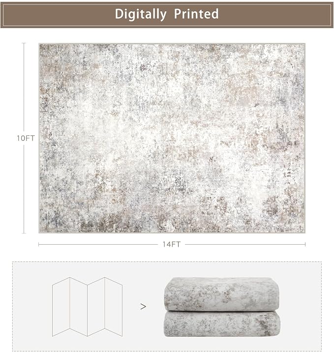 Srugn Washable Rugs 10x14 Area Rugs - Image 2