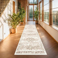 Beige Washable 2'6"x10' Extra Long Runner Rugs by HazoHaus