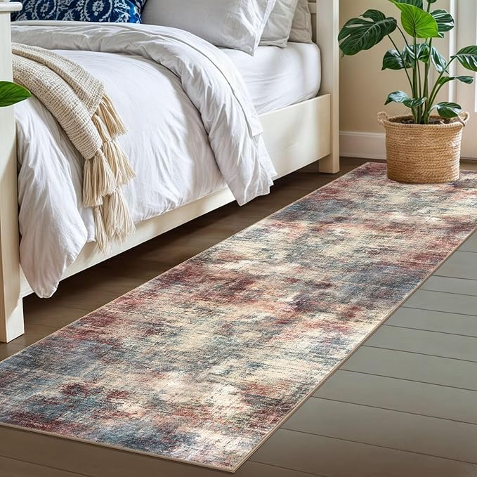 IOHOUZE Abstract Runner Rug 2x7 Ft Washable Runners - Image 8