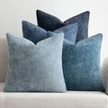 MIULEE Pack of 4 Couch Throw Pillow Covers 24x24 Inch Neutral Blue Soft by MIULEE