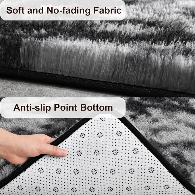 TWINNIS Super Soft Shaggy Rugs Fluffy Carpets 5x7 Feet, Indoor Modern Plush - Image 9