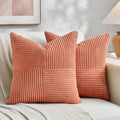 Fancy Homi 2 Packs Coral Decorative Throw Pillow Covers 18x18 Inch by Fancy+Homi
