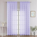 Chyhomenyc Light Purple Sheer Curtains 96 Inch Length 2 Panels Set, Light by Chyhomenyc