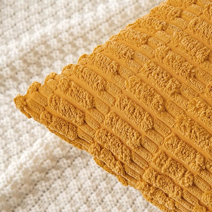 MIULEE Pack of 2 Corduroy Decorative Throw Pillow Covers 16x16 Inch Soft Boho - Image 4