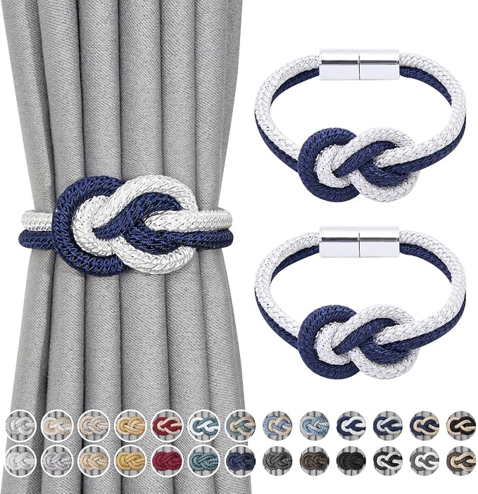 NICEEC 2 Pack Mini Magnetic Curtain Tiebacks Nordic Simple Style Drape Tie by NICEEC