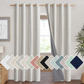 NICETOWN Snowbound Vintage Linen 100% Blackout Curtains by NICETOWN