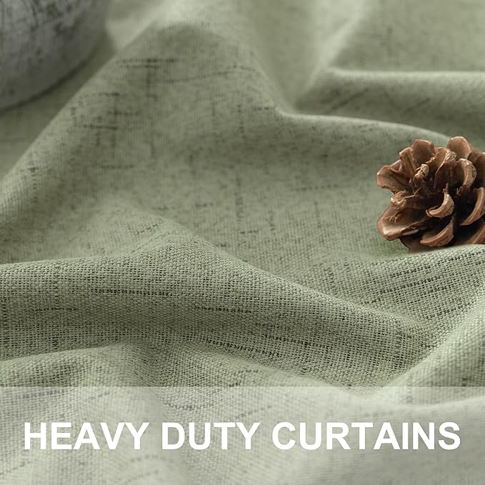 Sage Green Room Darkening Curtains - Image 3