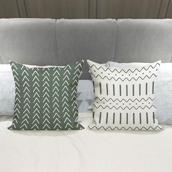 YCOLL Pillow Covers 16x16 Set of 4, Modern Sofa Throw Pillow Cover, Decorative - Image 4