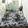 Ophanie Tie-Dyed Black&Grey Area Rugs by Ophanie