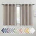 NICETOWN Semi Sheer Linen Curtains 45 inch Long by NICETOWN