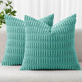 MIULEE Pack of 2 Corduroy Decorative Throw Pillow Covers 18x18 Inch Soft Boho by MIULEE