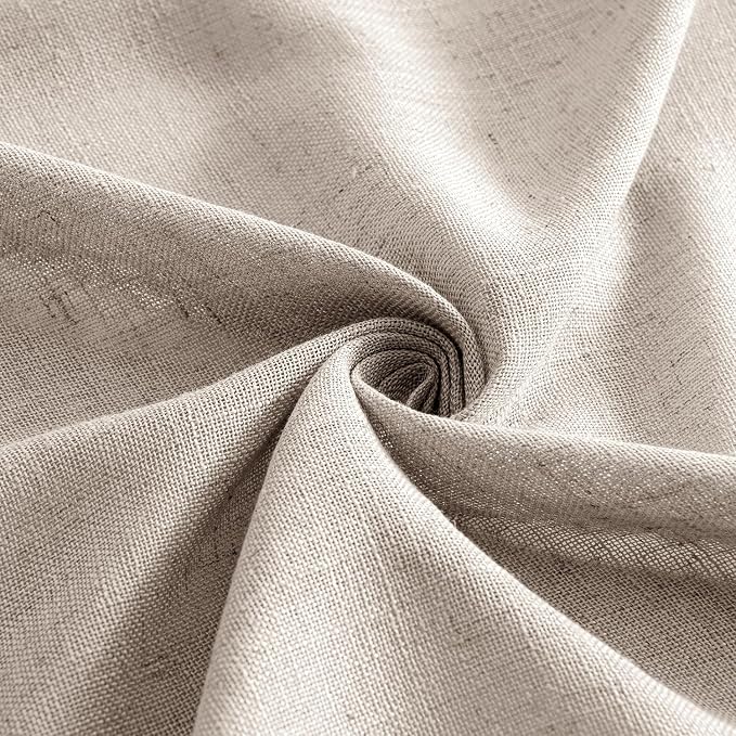 MIULEE Natural Linen Curtains 96 Inches Long 2 Panels - Image 8