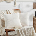 Fancy Homi 2 Packs Cream White Samll Decorative Throw Pillow Covers 14x14 Inch by Fancy+Homi