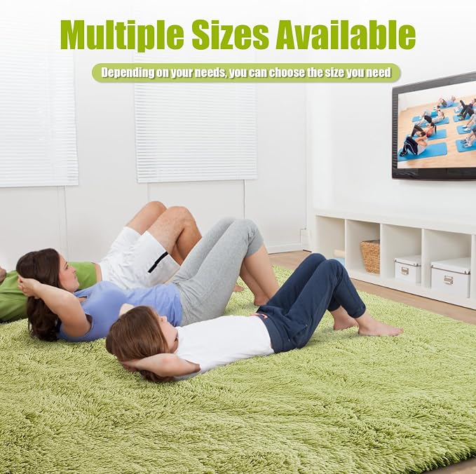 9x12 Fluffy Area Rugs for Living Room, Large Fuzzy Shag Area Rug for Bedroom - Image 5