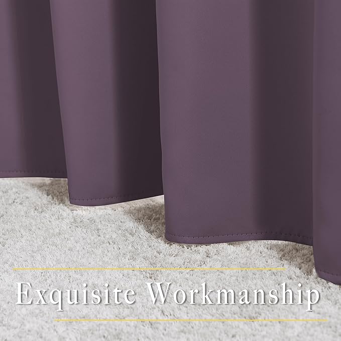 NICETOWN Plum Curtains for Living Room 84 inches Long - Image 6
