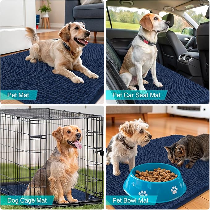 OLANLY Dog Door Mat for Muddy Paws 59x20, Absorbs Moisture and Dirt, Absorbent - Image 7