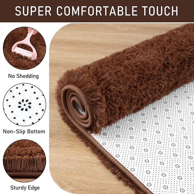 LOCHAS Ultra Soft Indoor Modern Area Rugs 10x14 Fluffy Living Room Carpets - Image 4