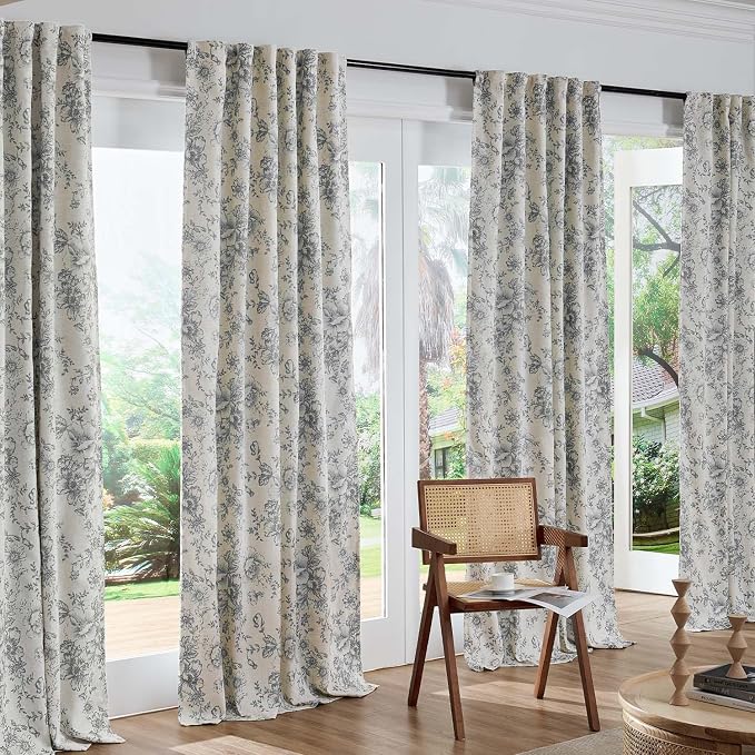 jinchan Blackout Floral Curtains - Image 7
