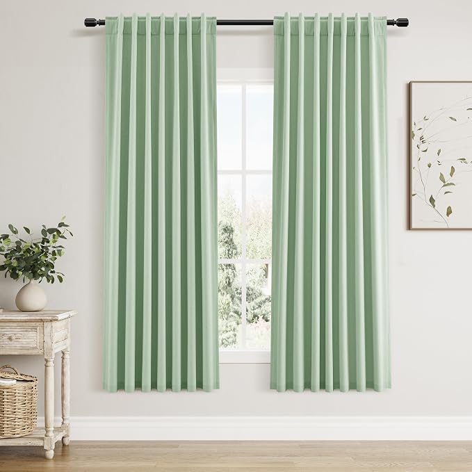 Guken 100% Blackout Curtains 72 Inch Length 2 Panels Set by Guken