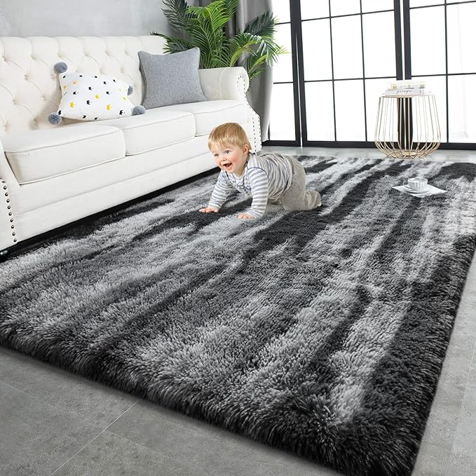 TWINNIS Super Soft Shaggy Rugs Fluffy Carpets, 4x5.9 Feet, Indoor Modern Plush by TWINNIS