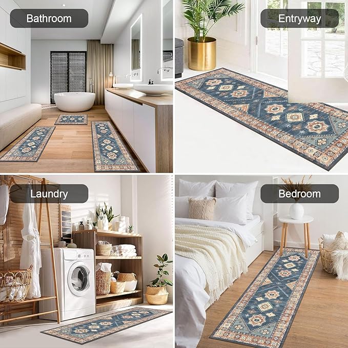 HEBE Boho Kitchen Rug Sets 3 Piece - Image 5