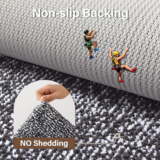 48x24 Long Bathroom Rugs Washable Non Slip, Dark Grey Bath Mat - Image 6