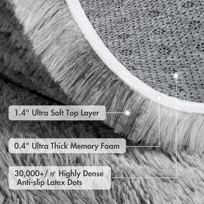 4x6 Ft Shag Rugs for Bedroom Living Room, Tie-Dyed Ultra Soft Fluffy Furry Area - Image 8
