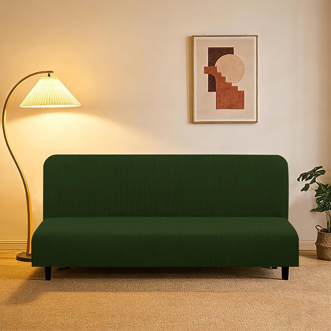U-NICE HOME Stretch Futon Cover Armless Bed Slipcover - Image 2