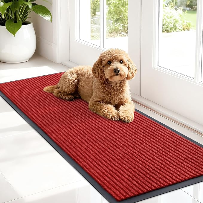 OLANLY Front Door Mat Indoor Outdoor Entrance, Waterproof Heavy Duty Doormat by OLANLY