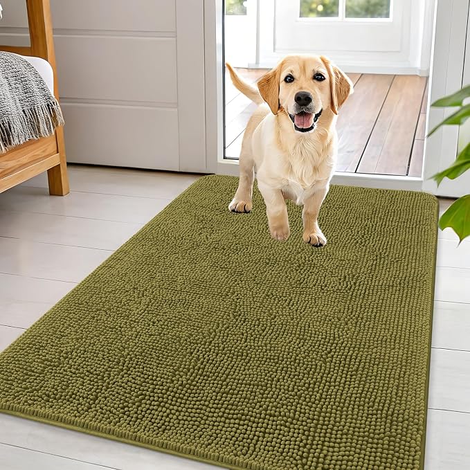 OLANLY Dog Door Mat for Muddy Paws 44x32, Absorbs Moisture and Dirt, Absorbent by OLANLY