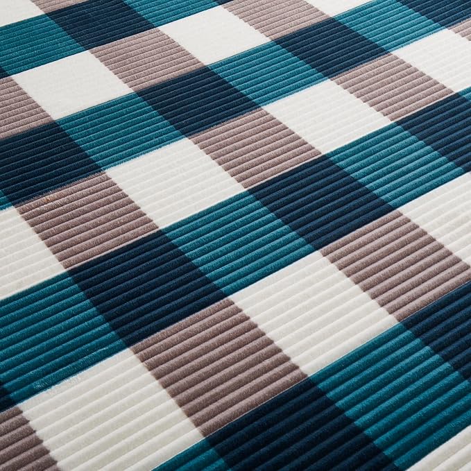 PU MEI Sherpa Blanket Twin Plaid Thick Bed Blanket, 60”*80” Super Soft Flannel - Image 6