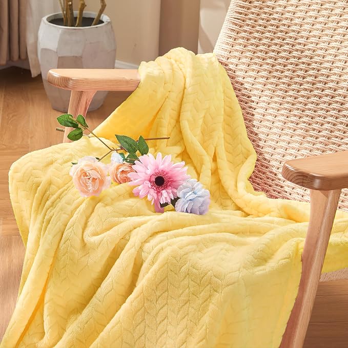 inhand Champagne Gold Fleece Throw Blanket - Image 4
