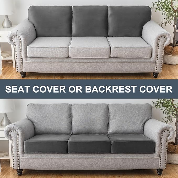 Couch Cover Stretch Velvet Sofa Cushion Cover 1-Piece - Image 4