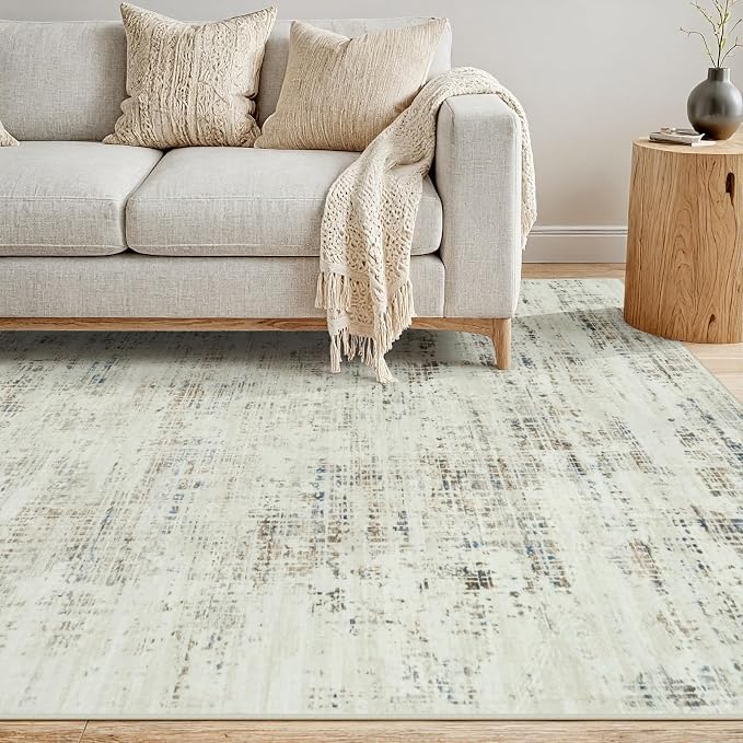10x12 Area Rugs for Living Room Washable Rug: Anti-Skid Abstract Modern Living - Image 2